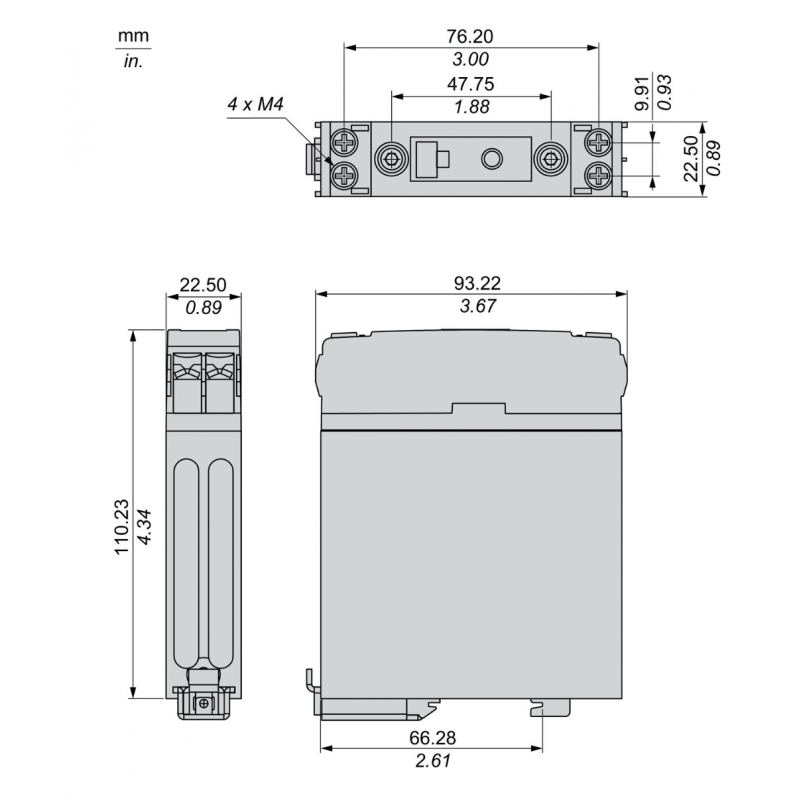 SSD1D520BDC1 - Твердотельное реле DC (1-фазное, 20А, DIN-рейка, 4-32VDC/1-150VDC) Schneider Electric