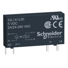 SSL1A12BD - Твердотельное реле (1-фазное, 2А, 15-30VDC/24-280VAC) Schneider Electric