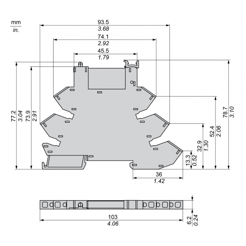 SSL1D03JDPR - Твердотельное реле DC в сборе (1-фазное, 3.5А, пружинные клеммы, 3-12VDC/3-30VDC) Schneider Electric