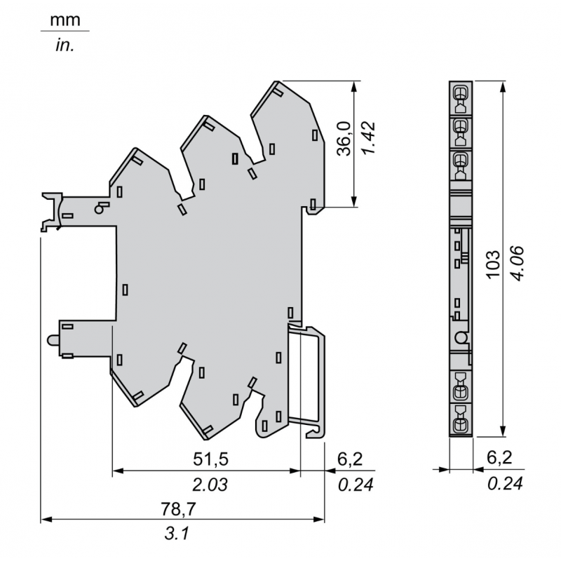 SSLZRA1 - Розетка для реле SSL (пружинные клеммы, светодиод, защита, питание 5-24VDC) Schneider Electric