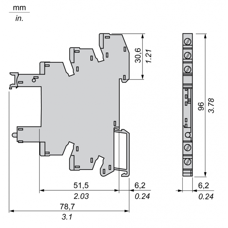 SSLZVA1 - Розетка для реле SSL (винтовые клеммы, светодиод, защита, питание 5-24VDC) Schneider Electric