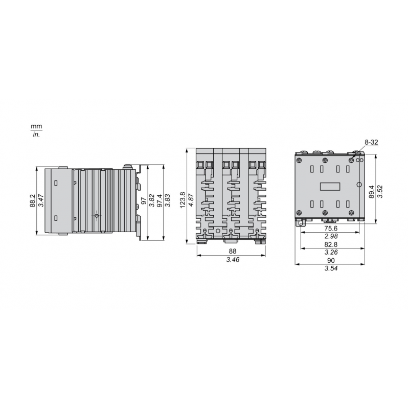 SSM3A325P7 - Твердотельное реле (3-фазное, 25А, 180-280VAC/48-600VAC) Schneider Electric