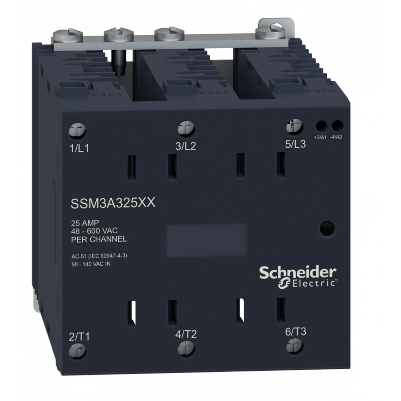 SSM3A325P7 - Твердотельное реле (3-фазное, 25А, 180-280VAC/48-600VAC) Schneider Electric