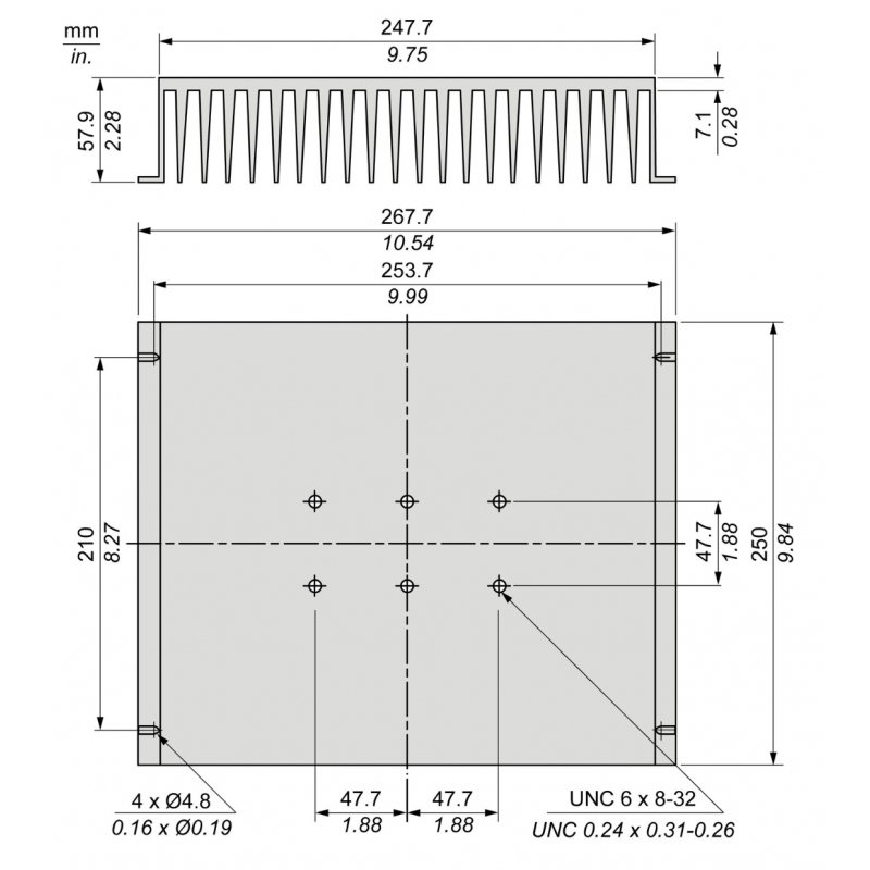 SSRHP02 - Радиатор для твердотельных реле До 3 единиц SSP1 или 1 единица SSP3, панельный монтаж, Schneider Electric