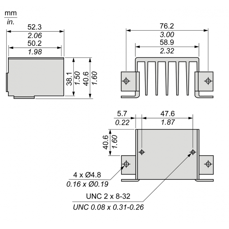 SSRHP25 - Радиатор для твердотельных реле для 1 единицы SSP1, панельный монтаж, Schneider Electric