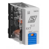 Промежуточное реле RXT, 2 C/O, Ie-5 A, Uc-24 В DC, LED, кнопка тест + защитный диод, Schrack (RXT21LC4)