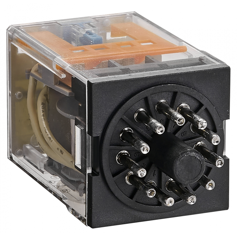 MT321012 - Промежуточное реле MT, 3 C/O, 11 полюсов, Ie-10 A, Uc-12 В DC, Schrack