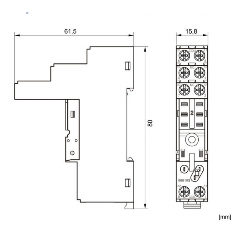 YRXT2010 - Винтовая колодка с логической схемой RXT, для 2-полюсных реле, Schrack