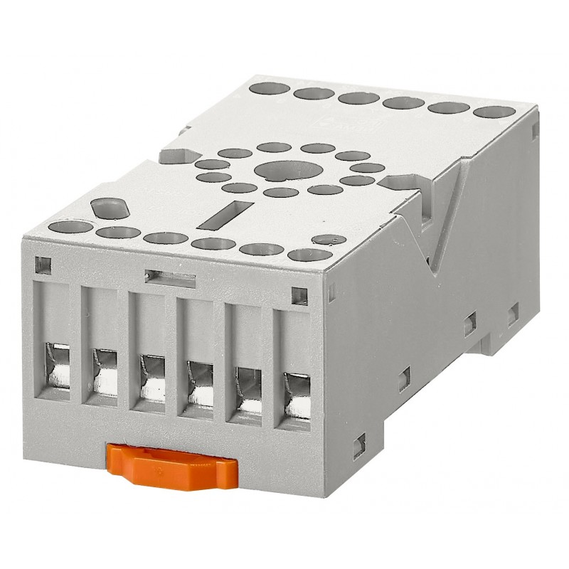YMU78740 - Гнездо для DIN-монтажа с винтовыми зажимами, для реле MU3, 11 полюсов, Ie-12 A, Schrack