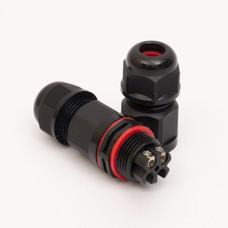 Коннектор влагозащищенный L20, на 2 pin, IP68, TAKEL (507010)