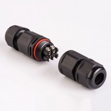 Коннектор влагозащищенный L20, на 4 pin, IP68, TAKEL (507012)