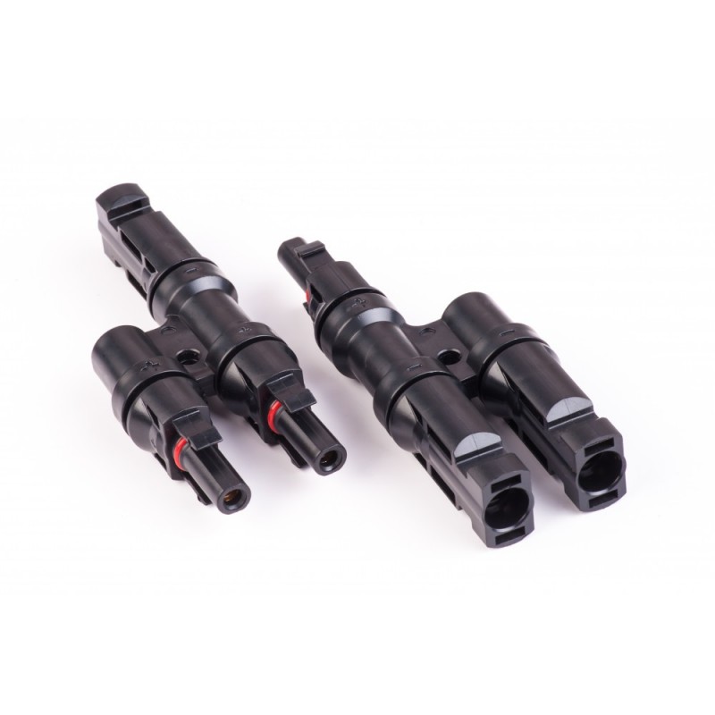 Коннектор MC4, разветвитель T3, 6 мм², 1000 В DC, In-30 А, IP67, TAKEL (507014)