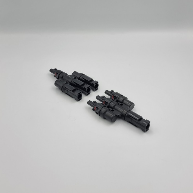 Коннектор MC4, разветвитель T4, 6 мм², 1000 В DC, In-30 А, IP67, TAKEL (507016)