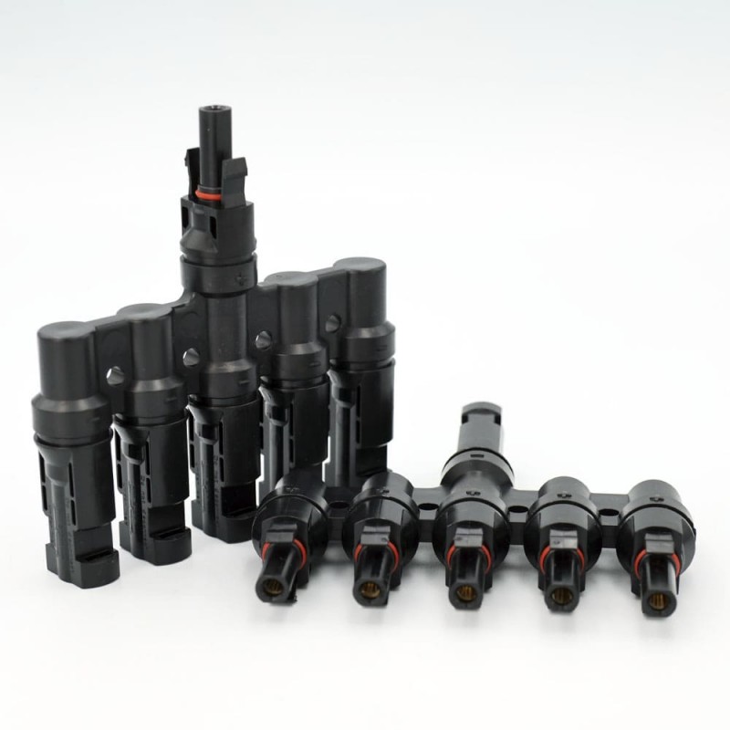 Коннектор MC4, разветвитель T6, 6 мм², 1000 В DC, In-30 А, IP67, TAKEL (507020)