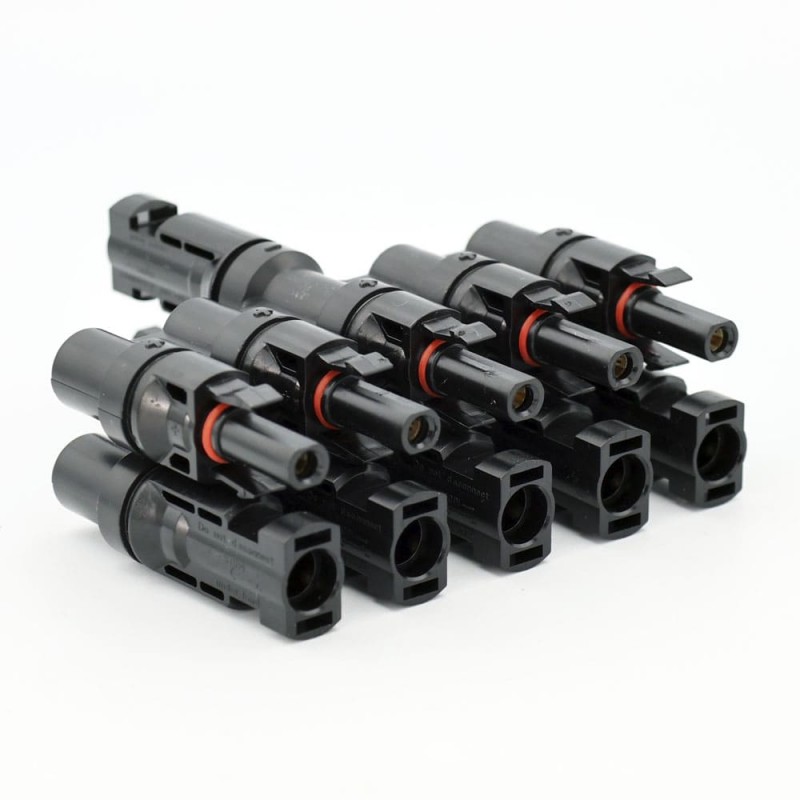 Коннектор MC4, разветвитель T6, 6 мм², 1000 В DC, In-30 А, IP67, TAKEL (507020)