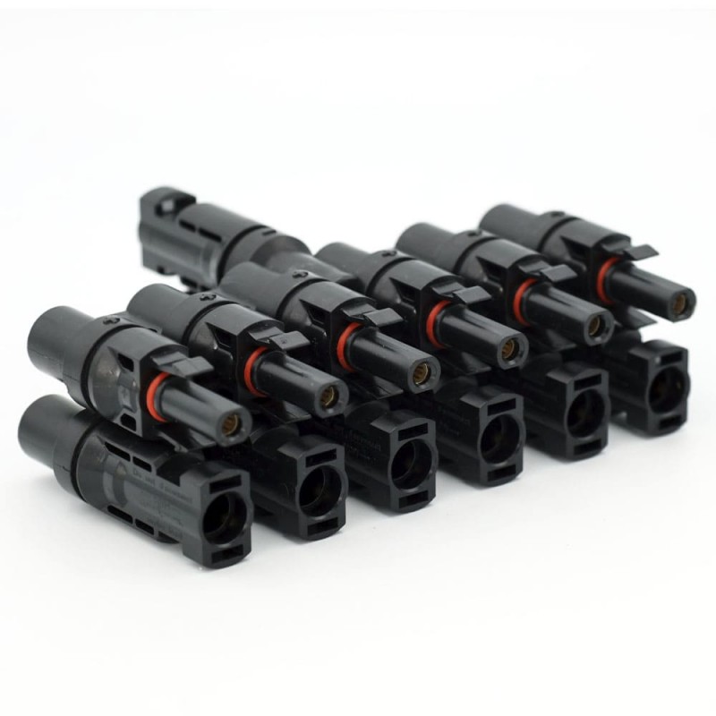 Коннектор MC4, разветвитель T7, 6 мм², 1000 В DC, In-30 А, IP67, TAKEL (507022)