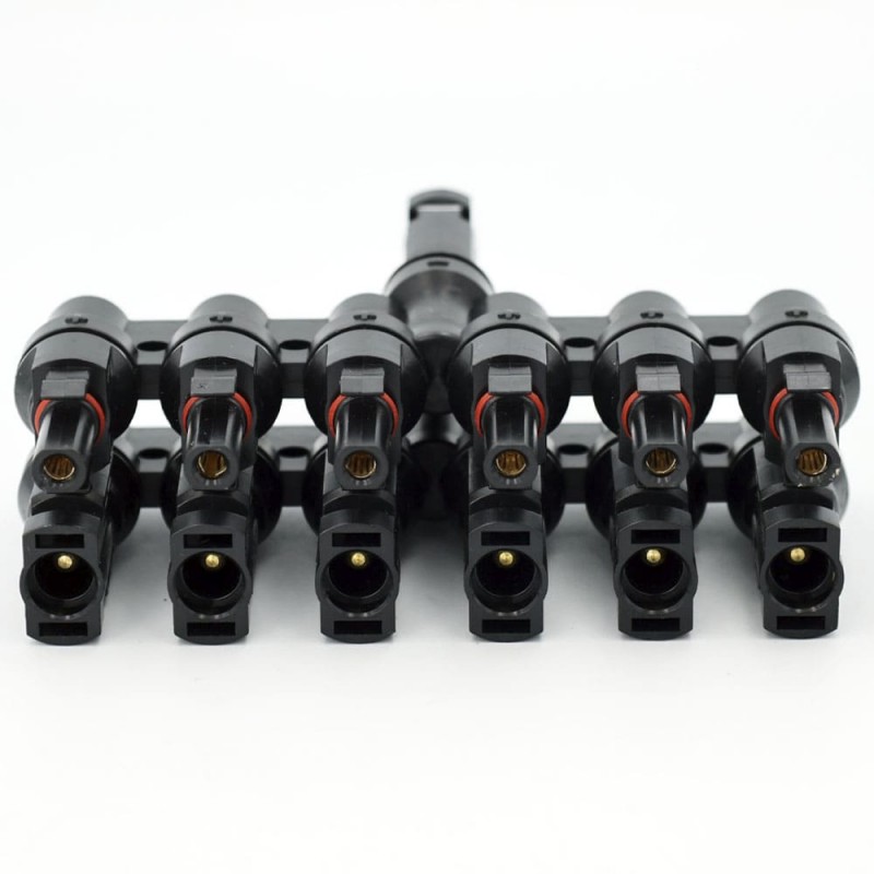 Коннектор MC4, разветвитель T7, 6 мм², 1000 В DC, In-30 А, IP67, TAKEL (507022)