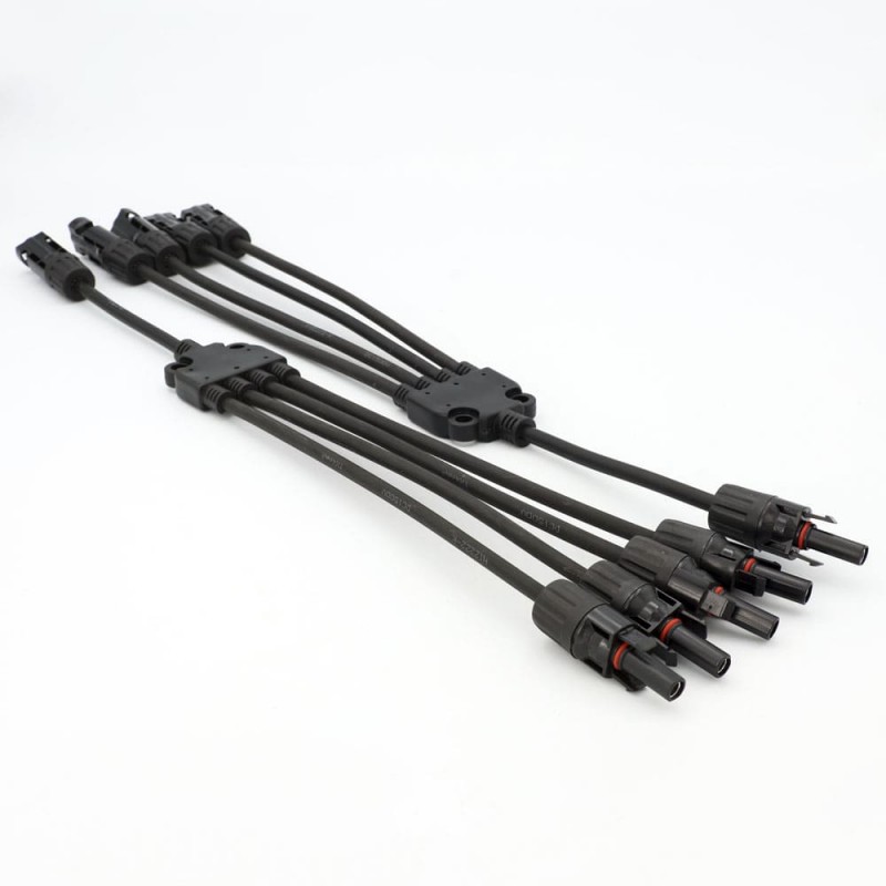 Коннектор MC4, разветвитель Y5, 6 мм², 1000 В DC, In-30 А, IP67, TAKEL (507028)