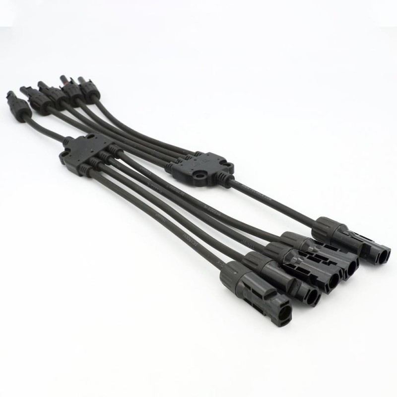 Коннектор MC4, разветвитель Y5, 6 мм², 1000 В DC, In-30 А, IP67, TAKEL (507028)