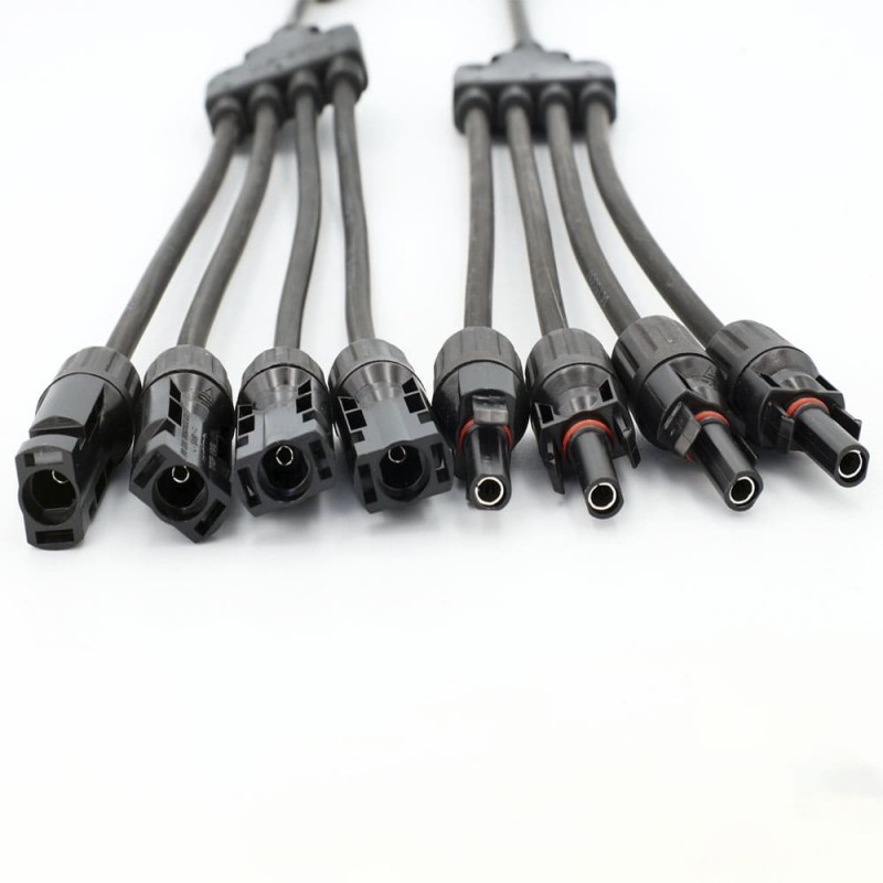 Коннектор MC4, разветвитель Y5, 6 мм², 1000 В DC, In-30 А, IP67, TAKEL (507028)