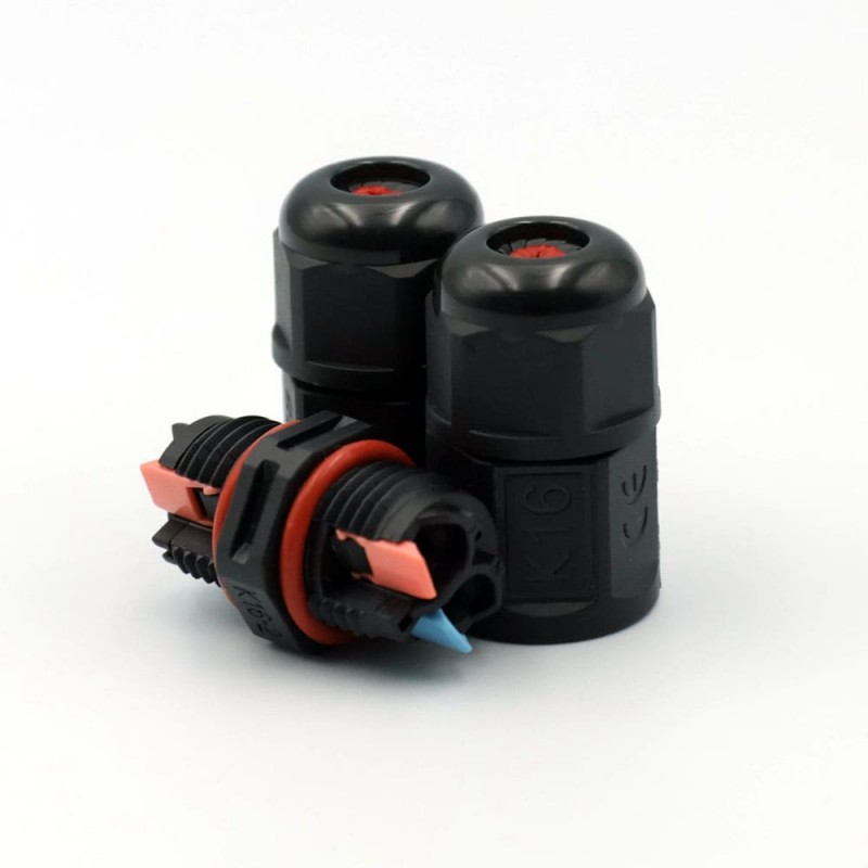 Коннектор влагозащищенный K16, на 2 pin, IP68, TAKEL (507032)