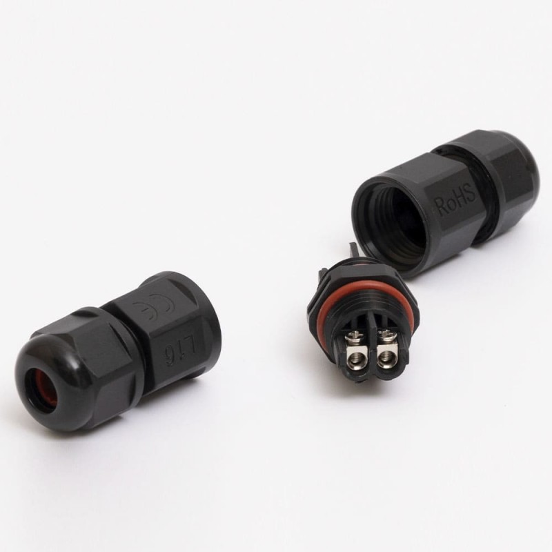 Коннектор влагозащищенный L16, на 2 pin, IP68, TAKEL (507033)