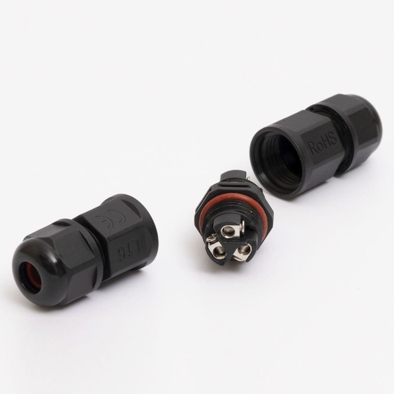 Коннектор влагозащищенный L16, на 3 pin, IP68, TAKEL (507034)