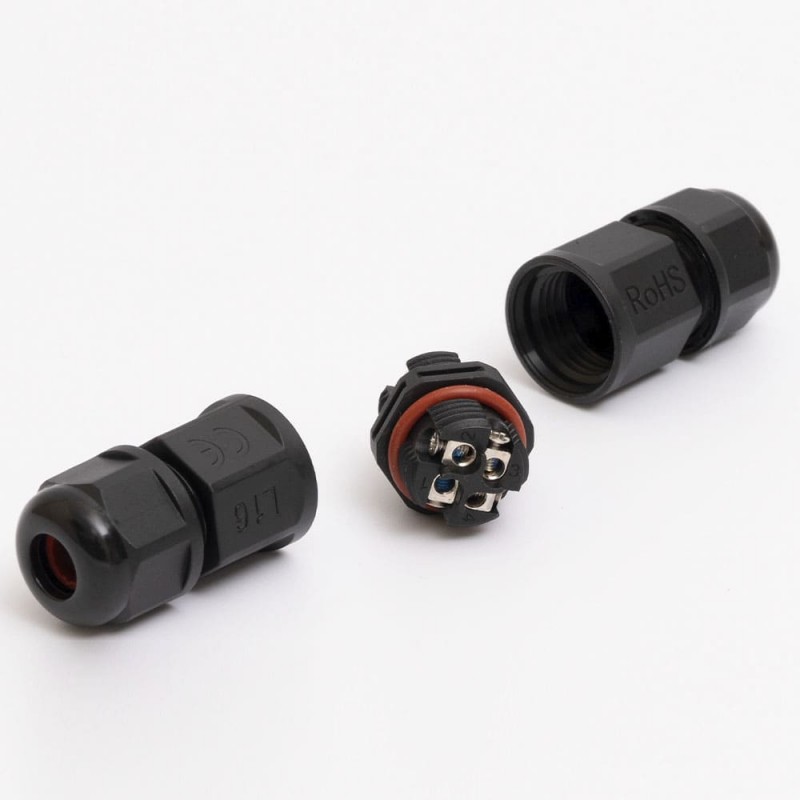 Коннектор влагозащищенный L16, на 4 pin, IP68, TAKEL (507035)