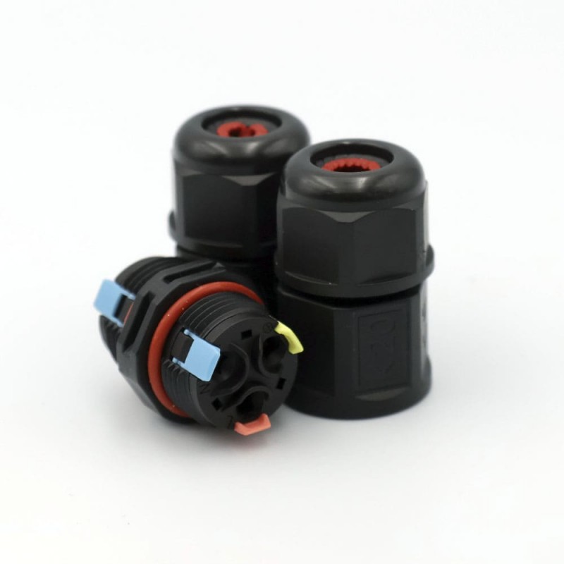 Коннектор влагозащищенный K20, на 3 pin, IP68, TAKEL (507039)