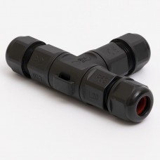 Коннектор влагозащищенный T-образный TL20, на 2 pin, IP68, TAKEL (507043)