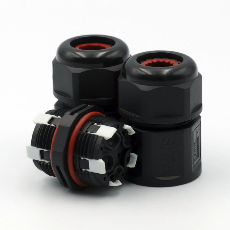 Коннектор влагозащищенный K25, на 5 pin, IP68, TAKEL (507046)