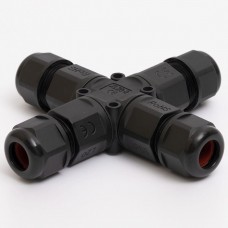 Коннектор влагозащищенный X-образный XL20, на 2 pin, IP68, TAKEL (507047)