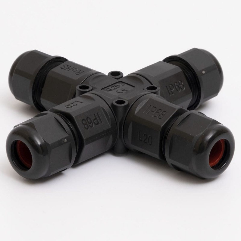 Коннектор влагозащищенный X-образный XL20, на 3 pin, IP68, TAKEL (507048)