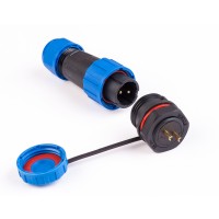 Коннектор влагозащищенный SP-16, на 2 pin, In-10 А, IP68, TAKEL (507050)
