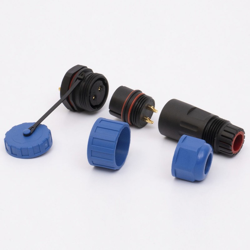 Коннектор влагозащищенный  SP-20, на 2 pin, In-25 А, IP68, TAKEL (507090)