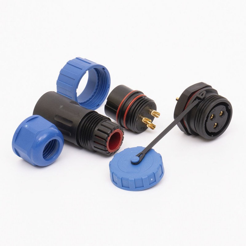 Коннектор влагозащищенный  SP-20, на 3 pin, In-25 А, IP68, TAKEL (507091)