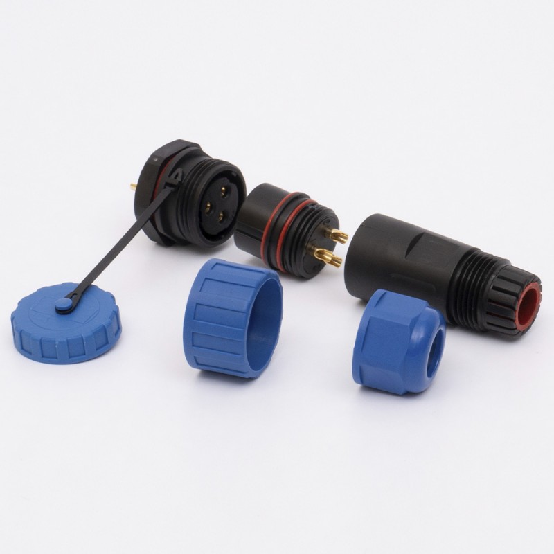 Коннектор влагозащищенный  SP-20, на 3 pin, In-25 А, IP68, TAKEL (507091)