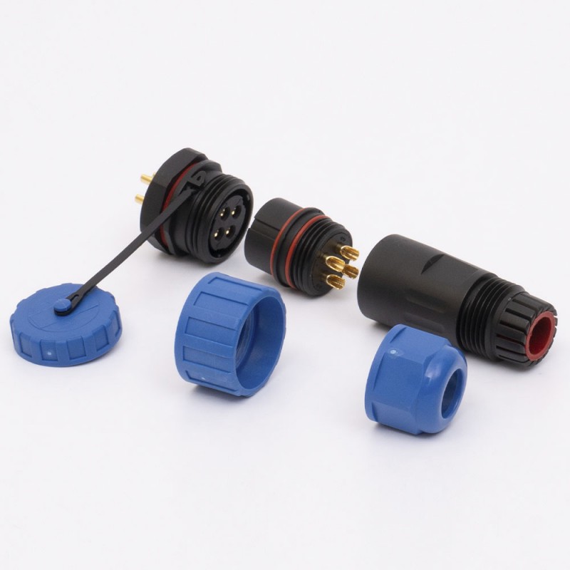 Коннектор влагозащищенный  SP-20, на 4 pin, In-25 А, IP68, TAKEL (507092)