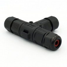 Коннектор влагозащищенный T-образный TK20, на 3 pin, IP68, TAKEL (507146)