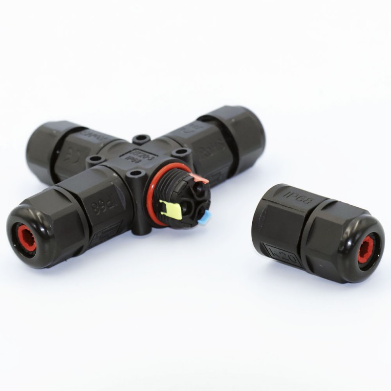 Коннектор влагозащищенный X-образный XK20, на 3 pin, IP68, TAKEL (507148)