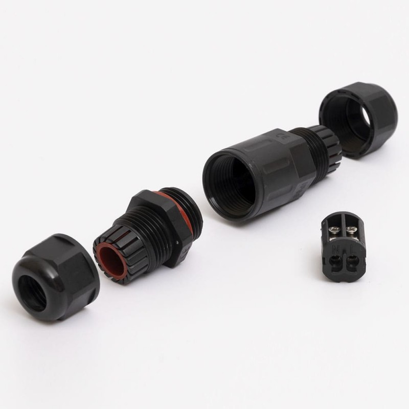 Коннектор влагозащищенный короткий M20S, на 2 pin, IP68, TAKEL (507150)