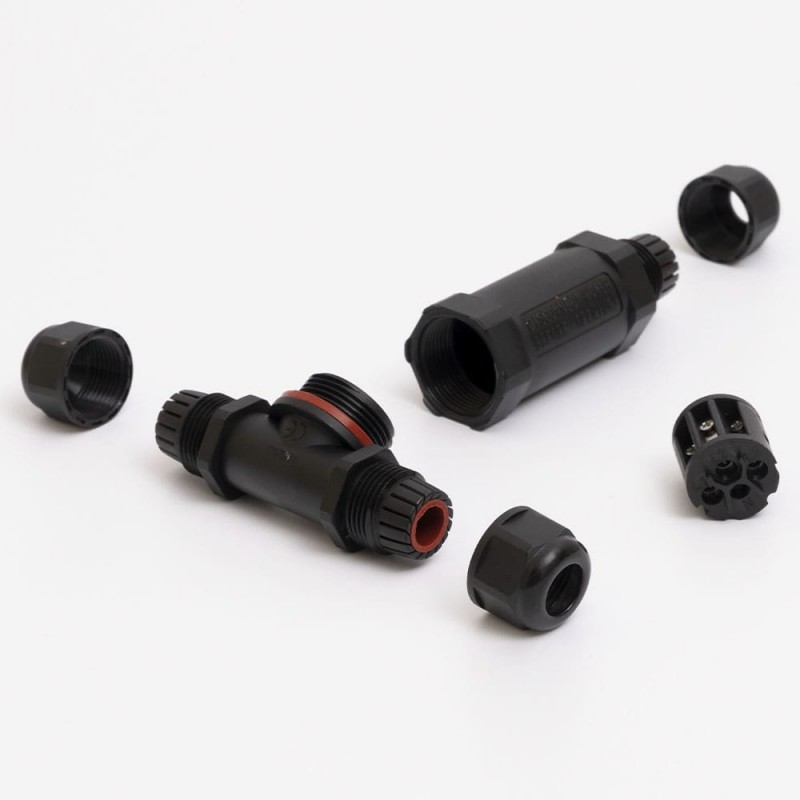 Коннектор влагозащищенный T-образный TM25S, на 4 pin, IP68, TAKEL (507170)