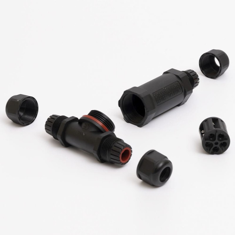 Коннектор влагозащищенный T-образный TM25S, на 5 pin, IP68, TAKEL (507171)