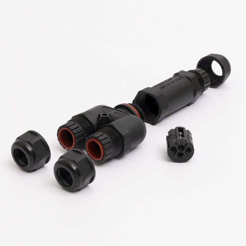 Коннектор влагозащищенный Y-образный UM25, на 4 pin, IP68, TAKEL (507175)