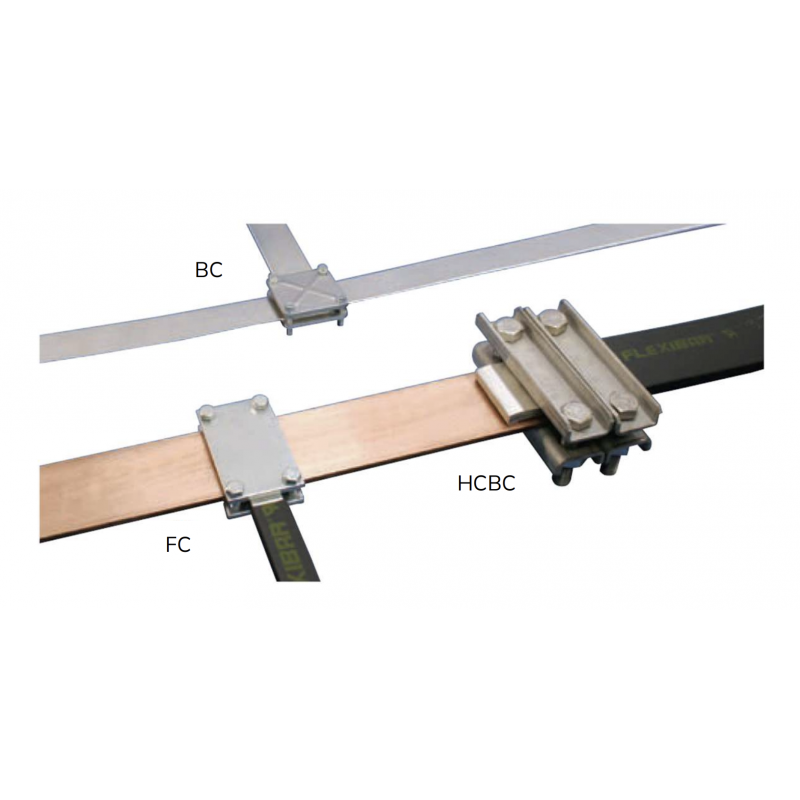 Шинный зажим ВС 63 из рифленой стали (зажимная способность 20 мм), nVent Eriflex (553230)