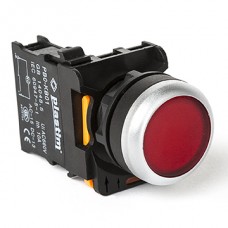 Кнопка без фиксации, красная, 1NC, серия PBO, Plastim (PB0-AA42)