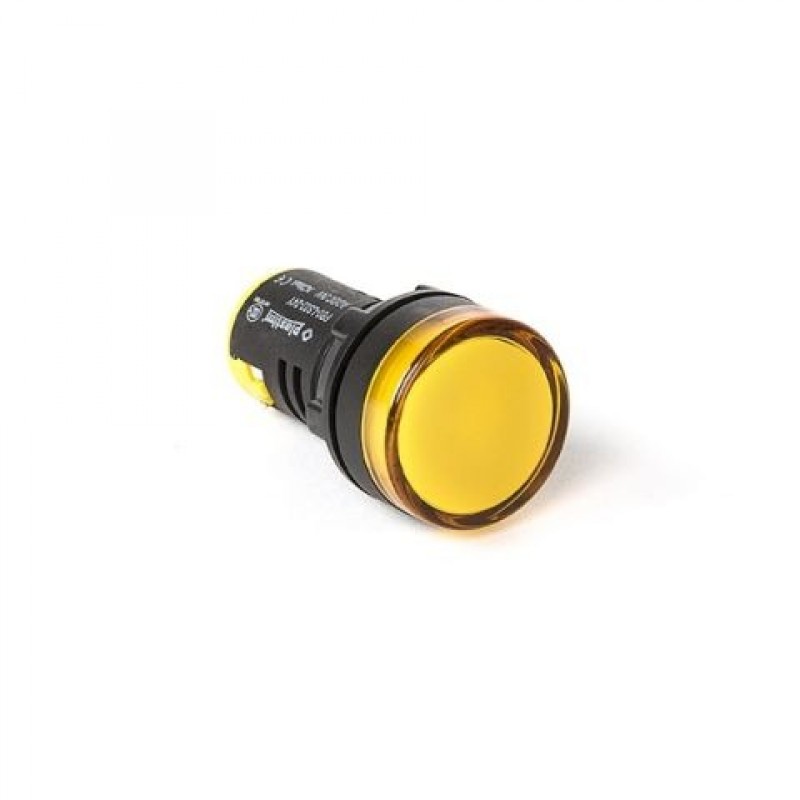 Лампа сигнальная LED Ø22 мм, желтая, 24 В AC/DC, серия PBO, Plastim (PB0-LS22-24Y)