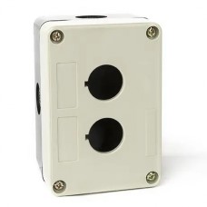 Пластиковый кнопочный пост 2-местный, Серый, серия PBO, Plastim (PB-BK02G)