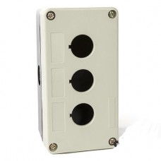 Пластиковый кнопочный пост 3-местный, Серый, серия PBO, Plastim (PB-BK03G)