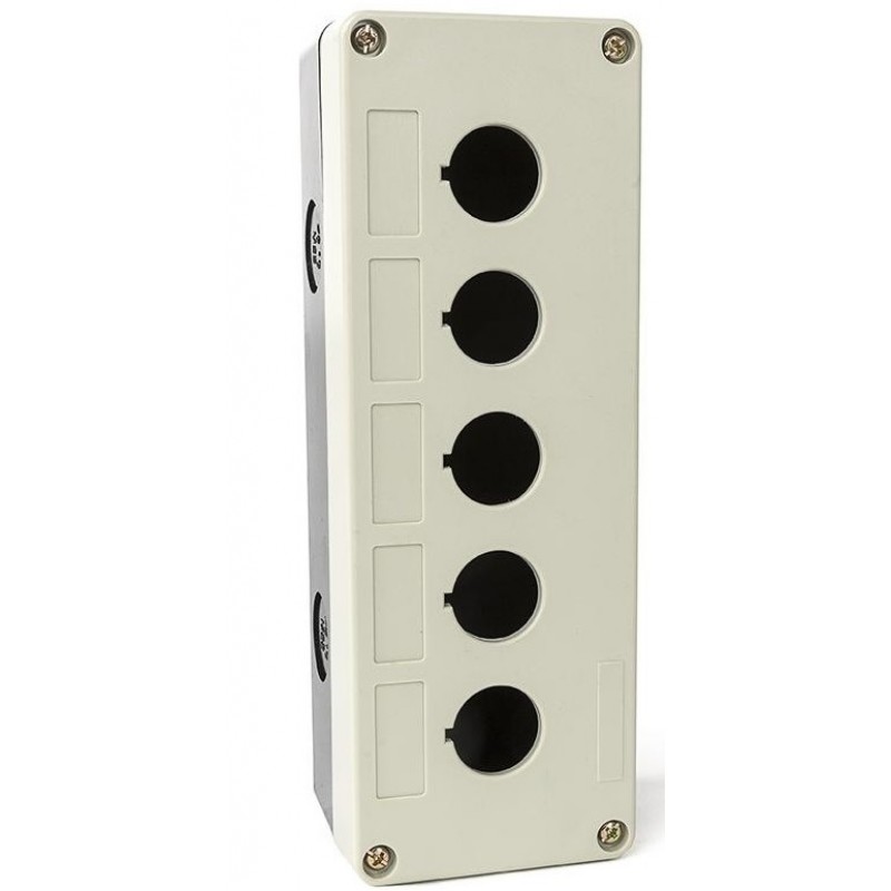 Пластиковый кнопочный пост 5-местный, Серый, серия PBO, Plastim (PB-BK05G)